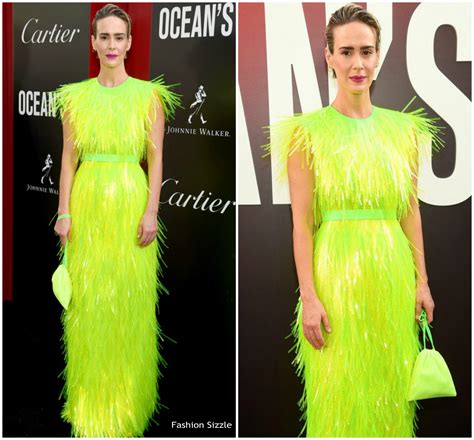 sarah paulson ocean's 8 prada|Sarah Paulson In Prada – ‘Ocean’s 8’ World Premiere.